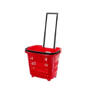 CANASTO PLASTICO CON RUEDAS 34 LTS.