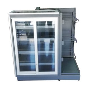 GONDOLA 4 CARAS CON VITRINA LINEA PREMIUM