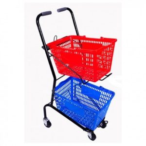 CARRO MINIMARKET DOBLE CANASTA 28 LTS