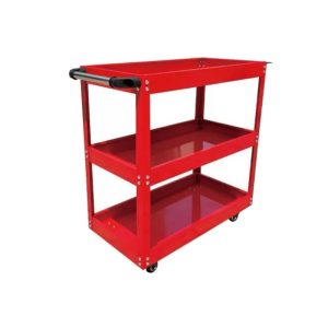 CARRO PORTATIL MECANICO PORTA HERRAMIENTAS 3 NIVELES ROJO